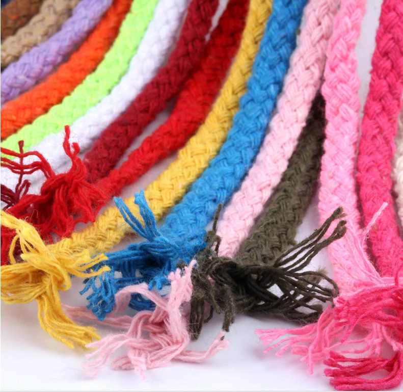 Flat 5mm 6mm 8mm 8strand Braided Hollow Cotton Rope For Macrame Buy