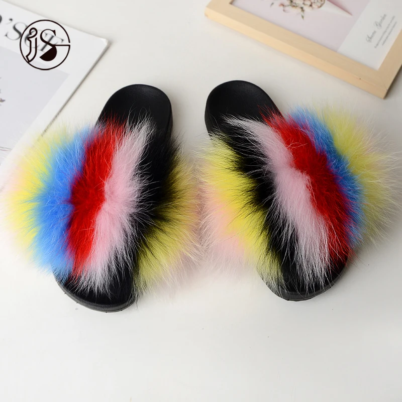 

2021 Fashion Various Styles Furry slides Hot Sales designer 100% real fur slippers wholesale Women slippers, Picture