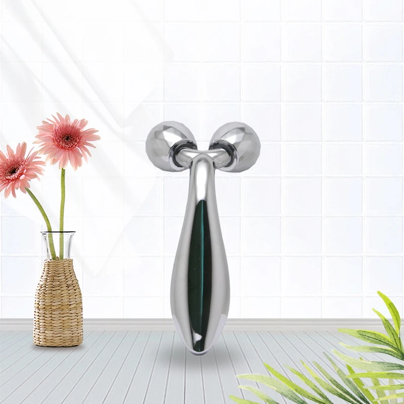 

Best Lift Massaging Sliver Y-shape Roller Touch Massage Roller Top Beauty 3D Roller Beauty Device, Sliver/customize