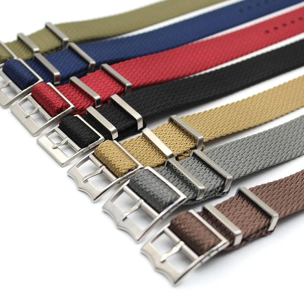 

Premium Quality 1.6mm W Pattern Thick Nato Nylon Watch Strap 20mm 22mm With Brand Adjustable Buckle