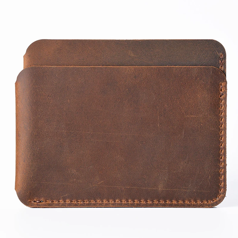 

Wholesale Oem Vintage Genuine Leather Minimalist Slim Card Holder Men Wallet
