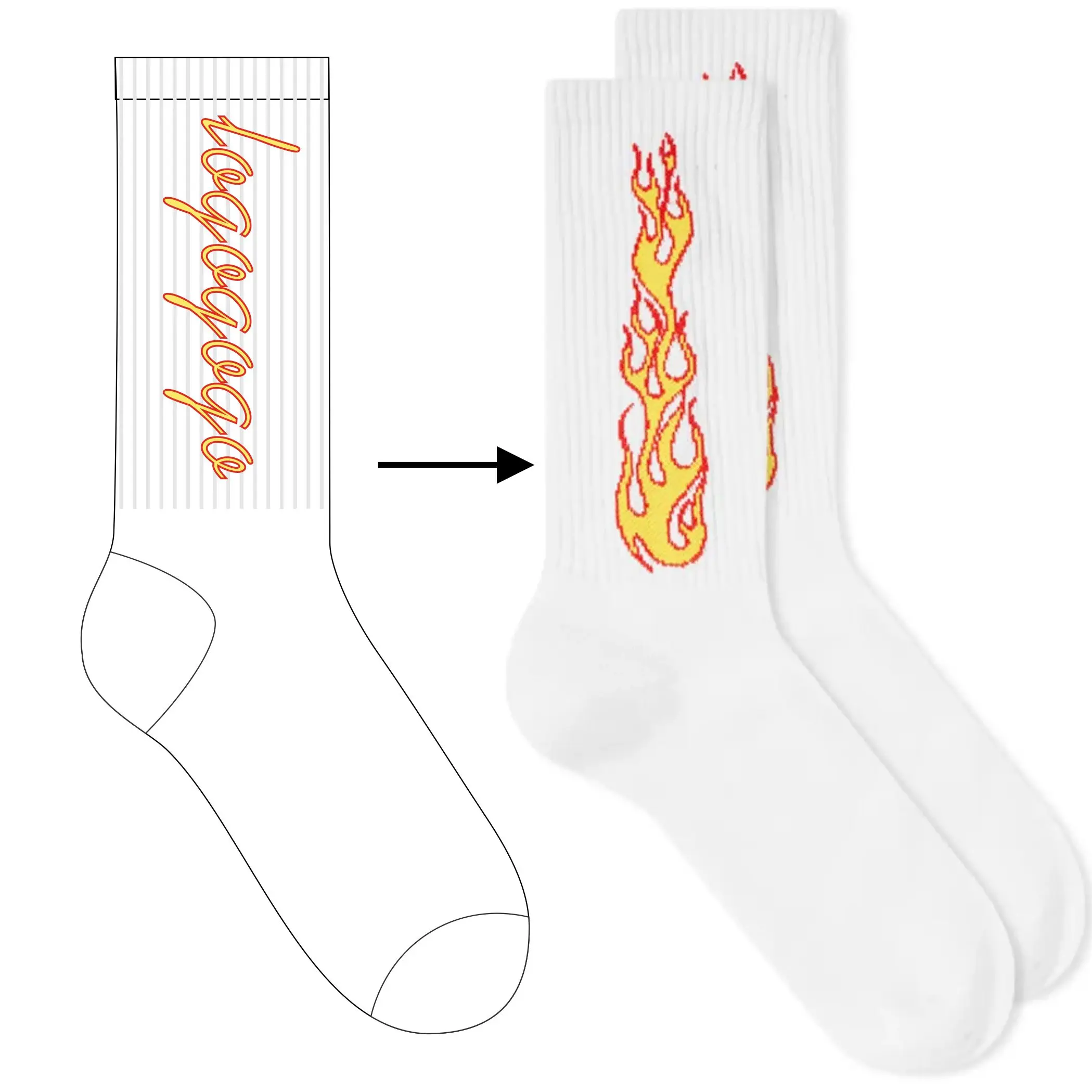 

custom white socks with sports team logo custom socks logo brand, Custom color