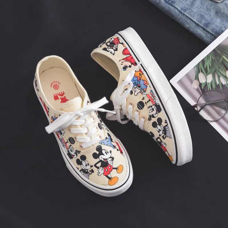 

Disney cartoon Mickey mouse canvas shoes girls 2021 autumn new casual all-match student casual shoes