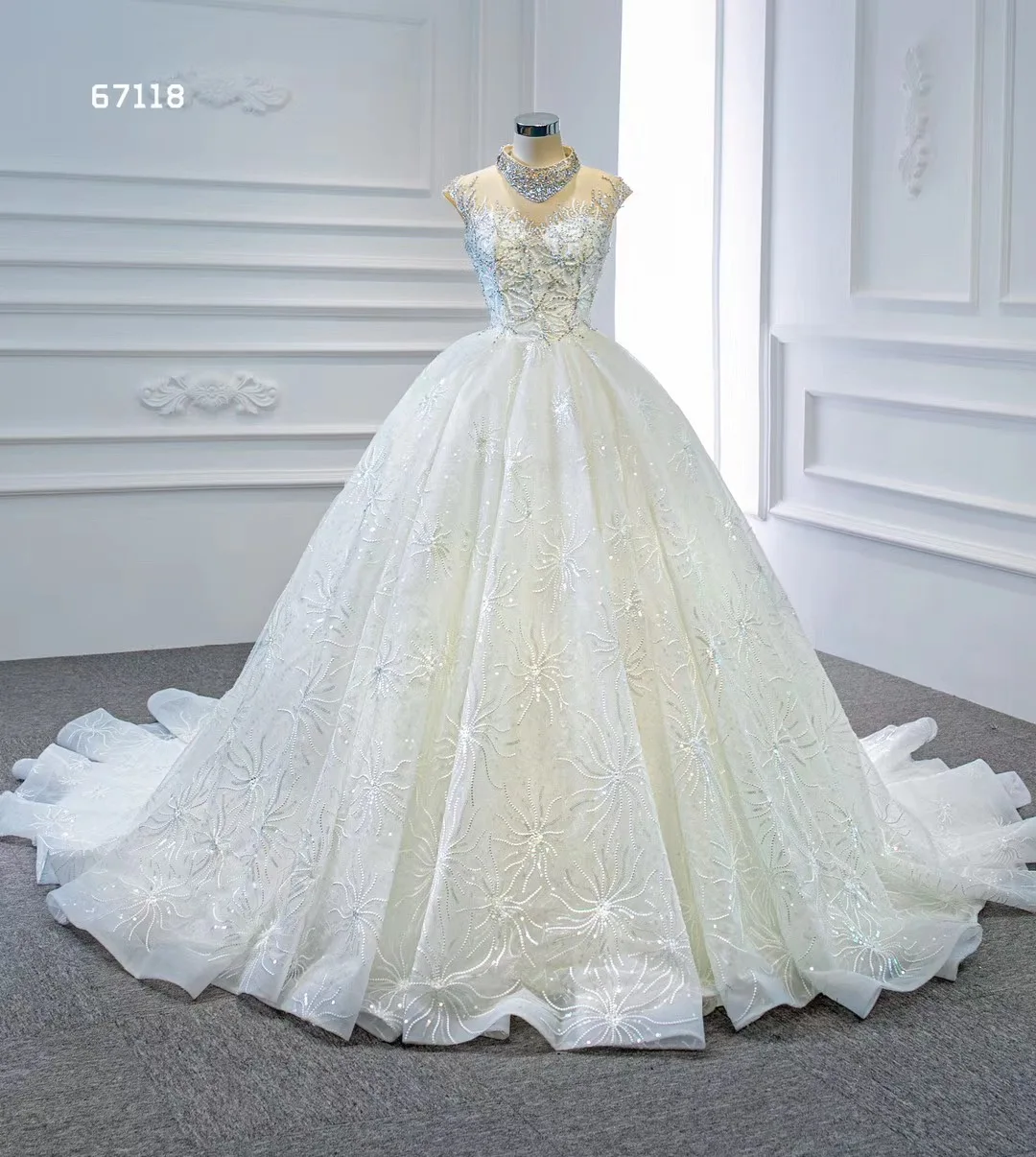 

2020 New Trends Wedding Ball Gown Stunning Luxury Bridal Dress Wedding Dress Bridal Gown, As picture or your request