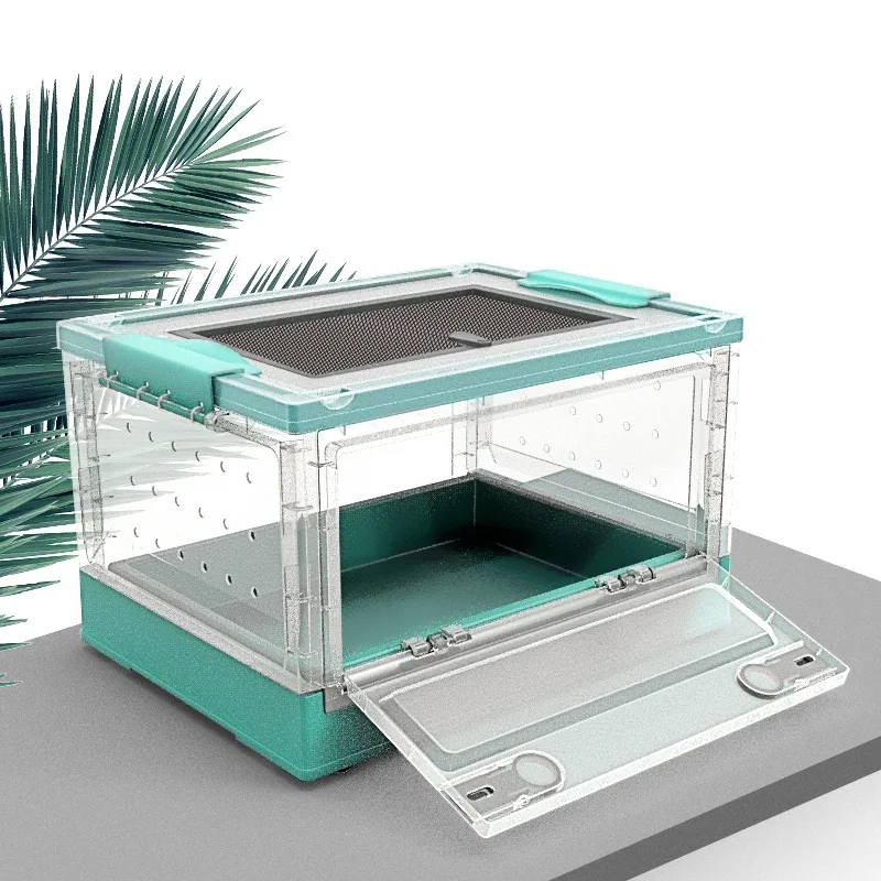 

New Arrival Foldable Reptile Terrarium with Screen Ventilation Reptile Feeding Box for Spider Lizard