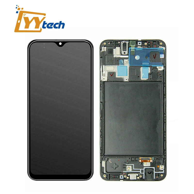 

YYtech Lcd Display Touch Screen Mobile Phone LCDs For Samsung Galaxy A20 A205 With Frame Mobile LCD Screen, Black