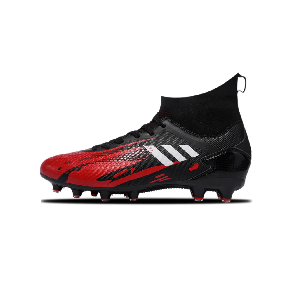 

Classic Men Casual Soccer Boots Shoes Breathable Sports Indoor Outdoor FG TF Cheap Soccer Shoes For Men, Black white