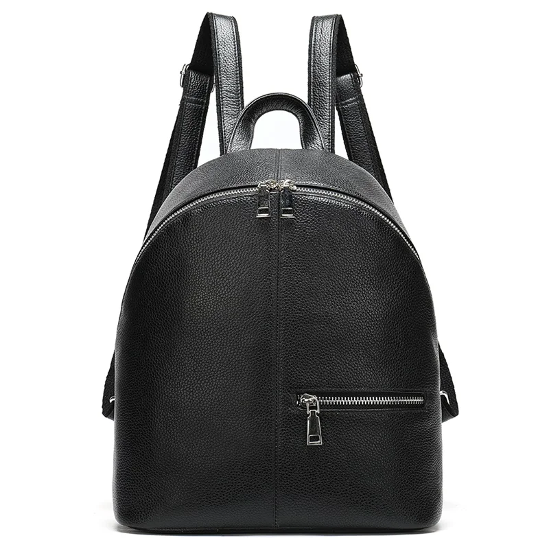 

Luxury Leather Backpack Custom Casual leather travel Women Backpack bag, Black