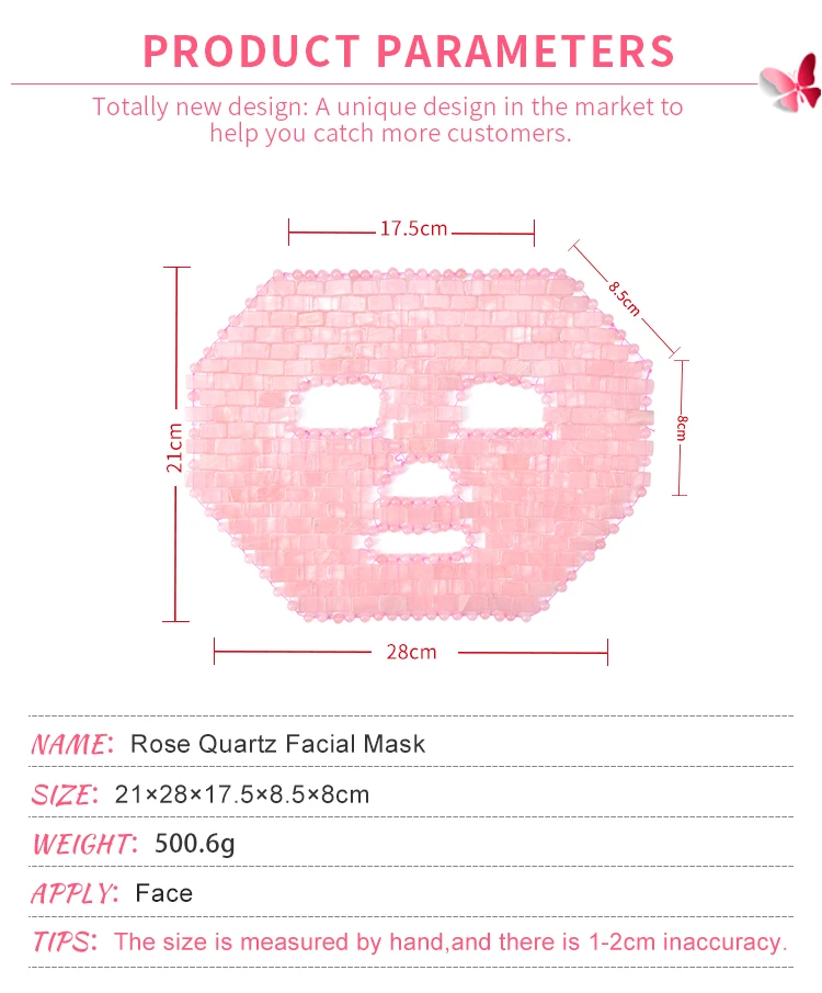 Rose Quartz - a Reusable Cold Therapy Face Anti-aging Facial Skincare Tool Sheet Mask Sheetmask Female Beauty Products Accept