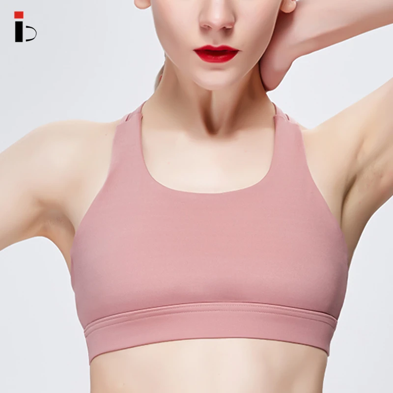 

Running Vest Workout Crop Tops High Impact Yoga Bra Full Cover High Neck Fitness Sports Bra for Women, Accept customzied colors