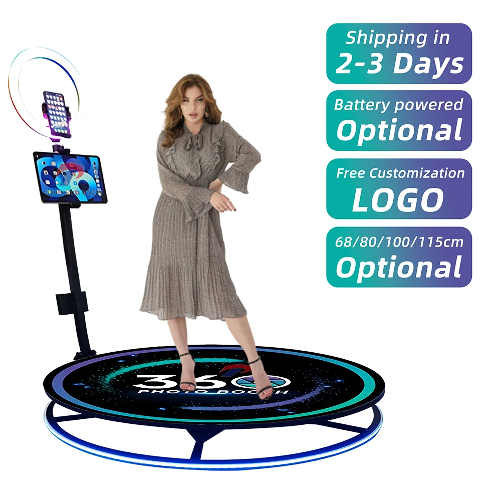 

remote control 360 Photo Booth Motor 7 People Selfie Party 115cm controller and remote full body