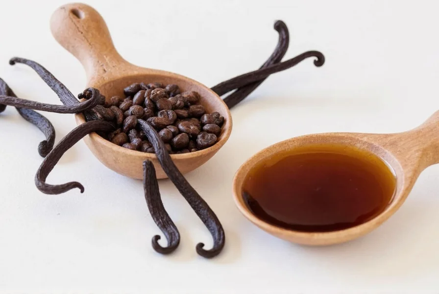 Comparison of pure vanilla extract versus artificial vanilla flavoring bottles