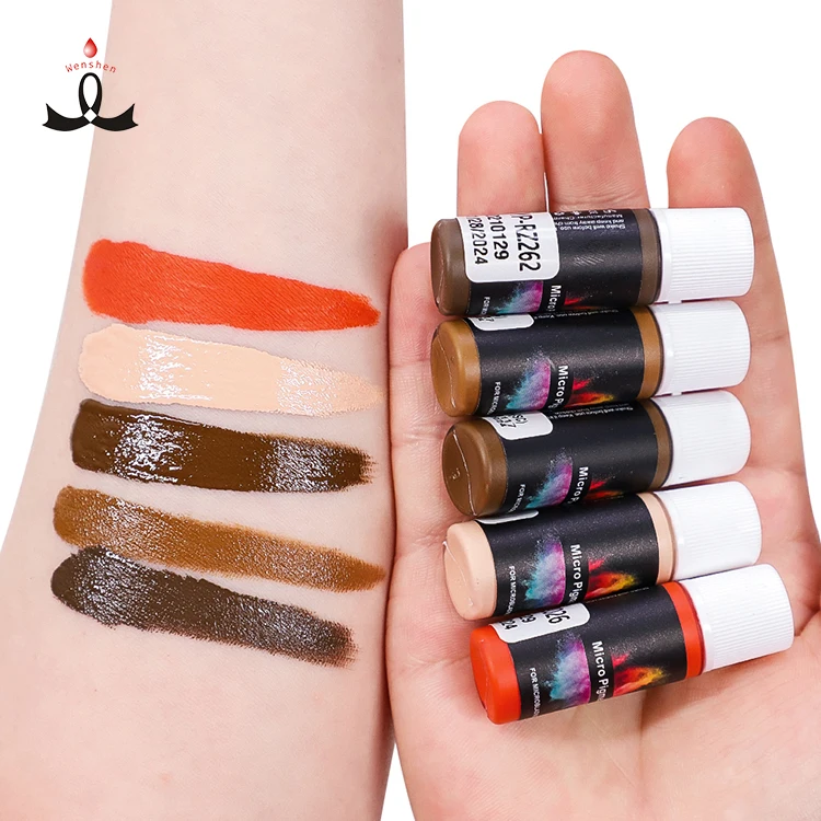 

New Design Semi PMU Micro Pigment Sample Organic YD Liquid Pigments Eyebrow Lip Tattoo Ink, 38 colors