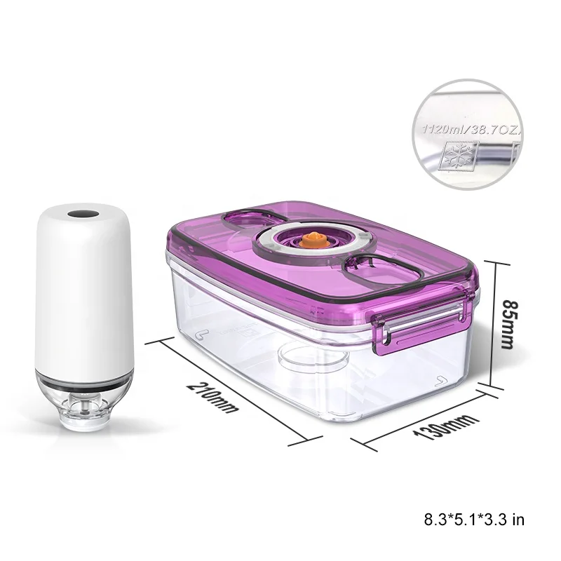 

pump vacuum fresh food storage box