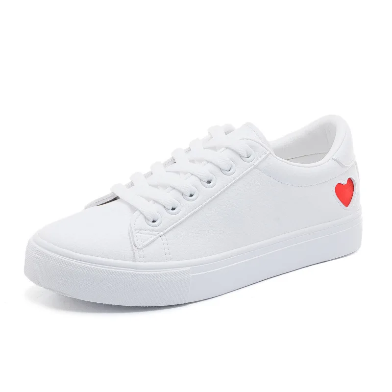 

White Sneakers Women trainers Fashion Lace-Up Breathable Tenis Feminino PU Leather Shoes Ladies Sneakers basket femme 2020