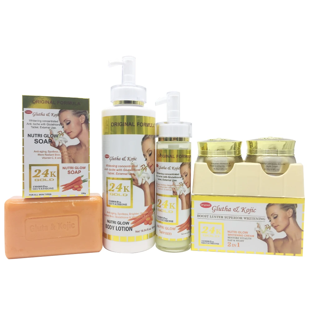 

Gluta & Kojic bleaching Body Lotion Serum Cream Skin Care Whitening Set Ultra Whitening Skin