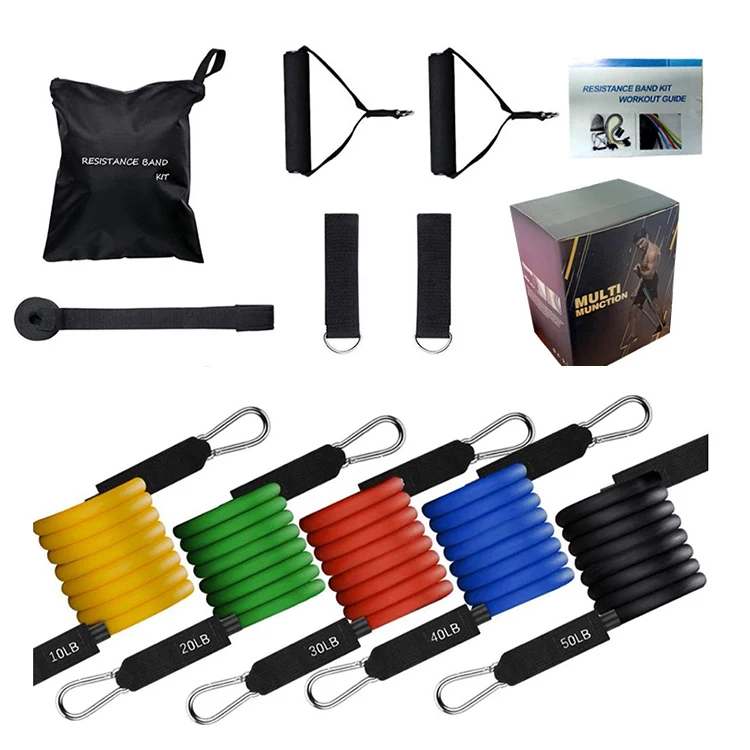 

Home fitness resistance bands tube set 150 lbs gym equipment, Customized