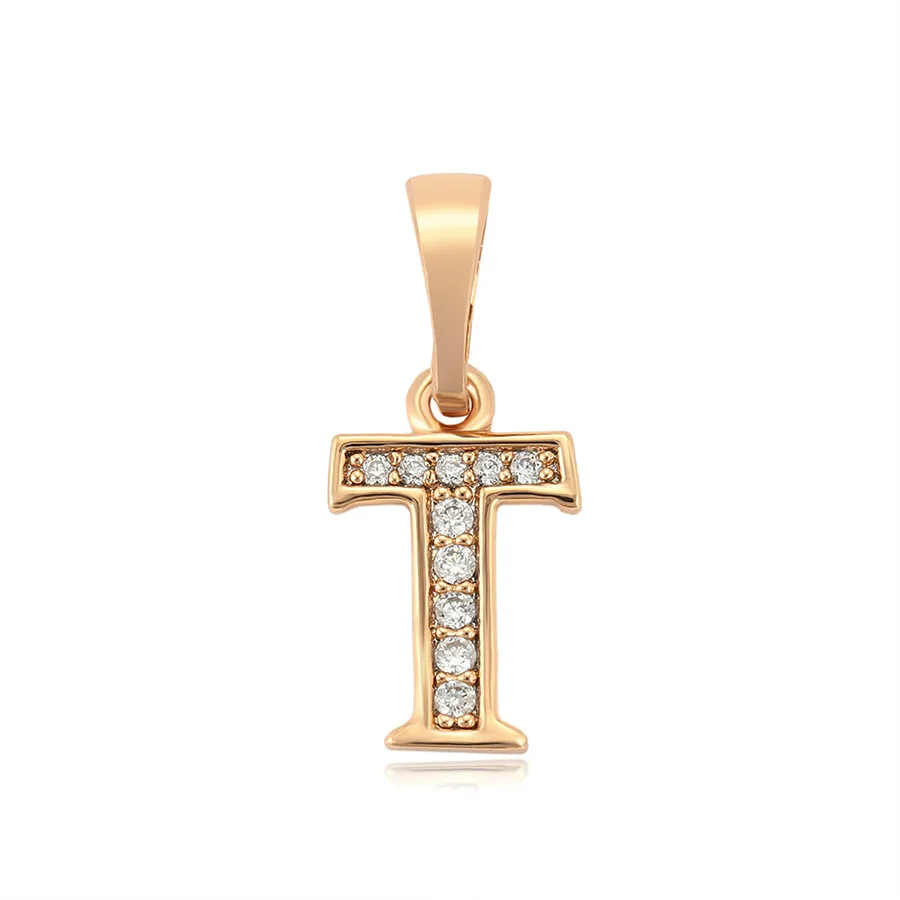 

35493 Xuping jewelry letter series diamond-encruped 18K gold environmental protection copper pendant