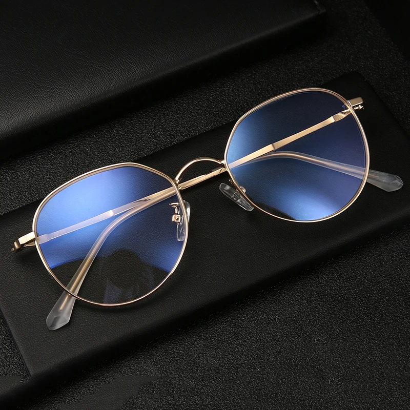 

SKYWAY High Quality Polygon Blue-Light Block Eyeglass Bluelight Gaming Glasses Women Men Metal Optical Frame