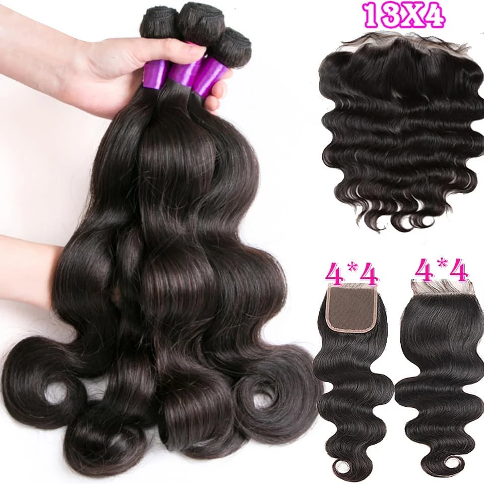 

20Pcs Free Ship 10A Packet Brazilian Supplier Curly Human Hair Luxury Bodywave Straight Raw Virgin Bundles With Closure Lace Set