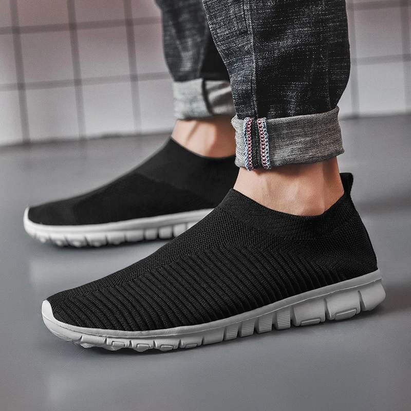 

Wholesale Slip-On Lightweight Men sneakers Casual Breathable Men sport shoes