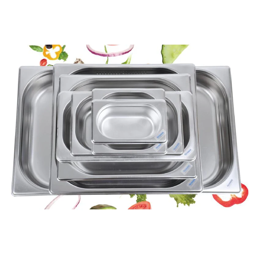 
EN631 1 Standard EU &US Size hotel food pan, steam table pan Gastronorm Pan (304 SS NSF & LFGB Approved) 