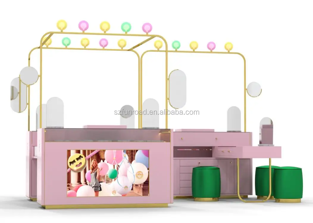 Commercial furniture Small Jewelry Display Kiosk Design jewelry display showcase with display stand