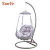 outdoor and indoor garden patio hanging swing chair PE rattan hand make swing chair with stand