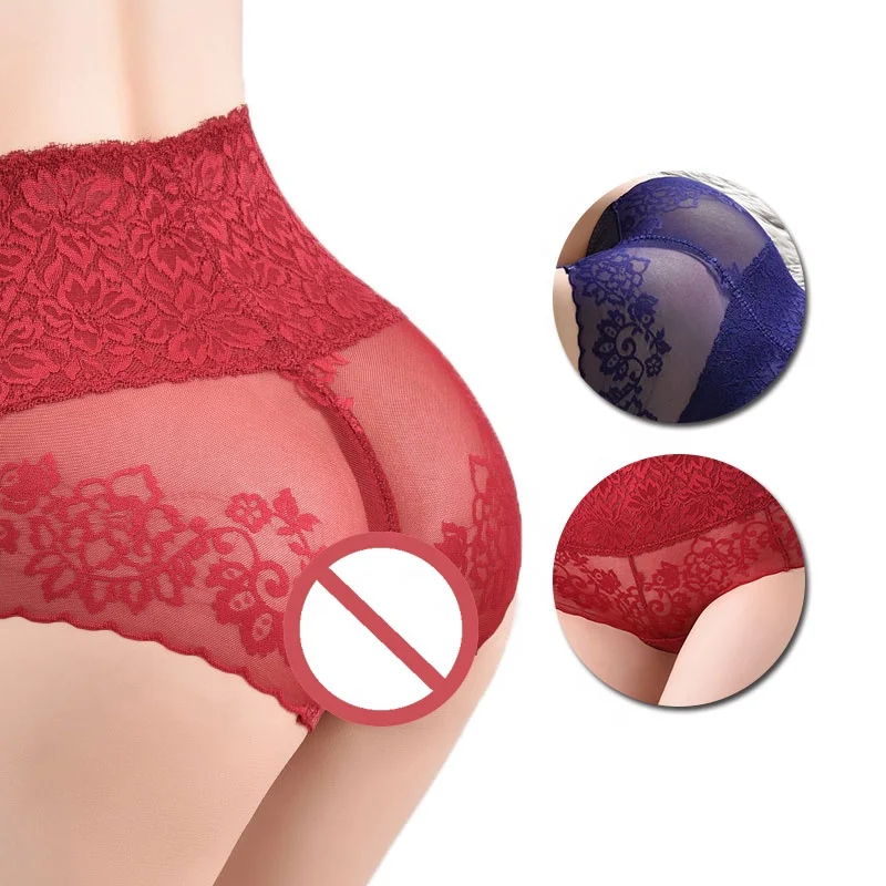 

New arrival fashion women sexy lace back underwear comfort thongs briefs ladies breathable hollow transparent panties, Picture shows