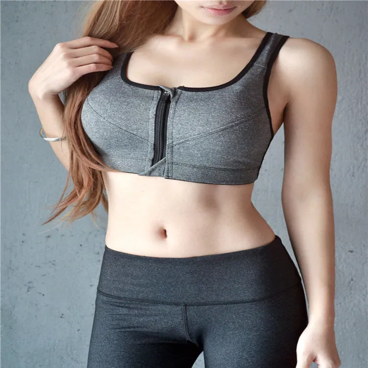 

sdress Shockproof sports bra front zipper sports underwear