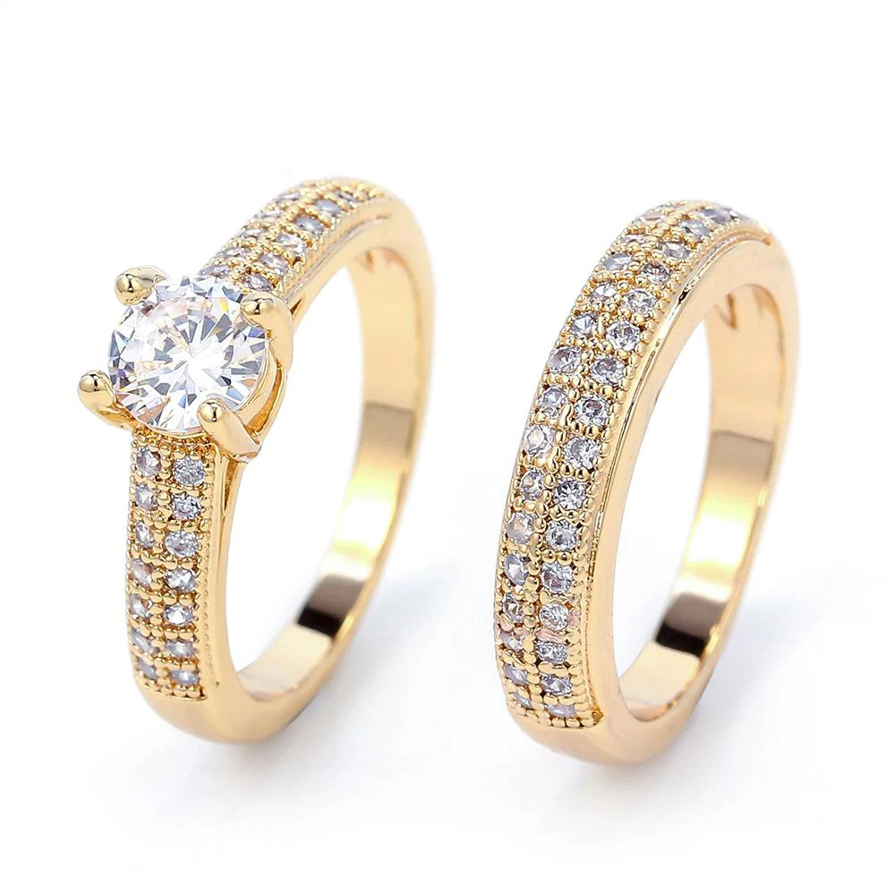 

Customizable Fancy Jewelry ring gold-plated diamond classic wedding ring lovers ring for men and women Dylam jewelry