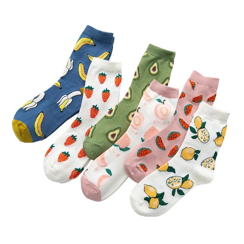 

In Stock cartoon ins fashion new design crew socks women socks