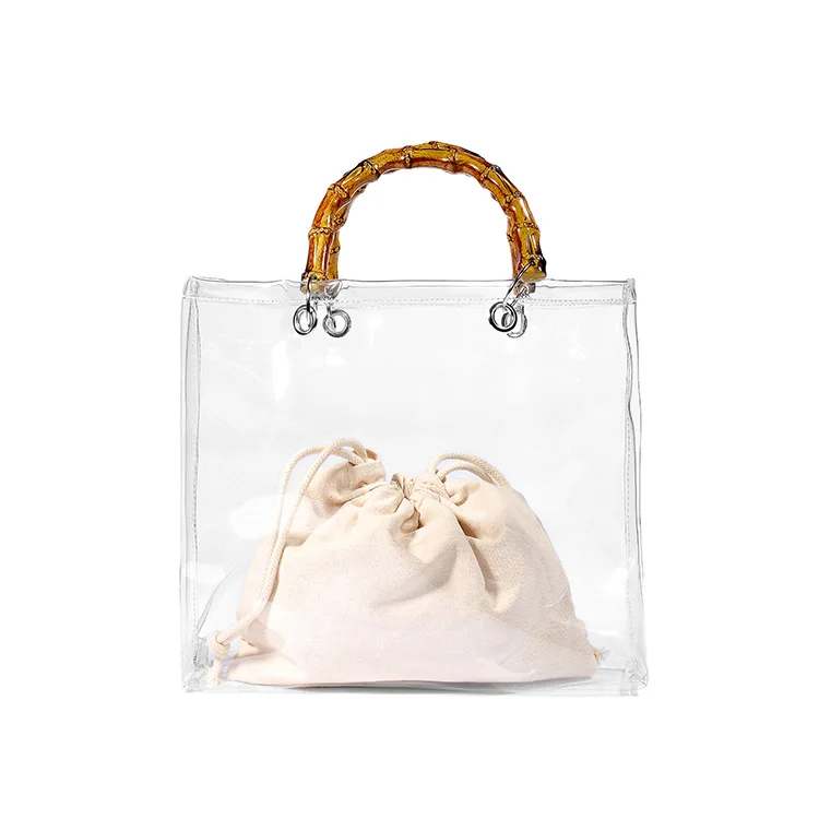 

Summer Fashion Transparent Tote Bag Clear Women Handbag and Purse Beach Jelly Hand Bag, Customized