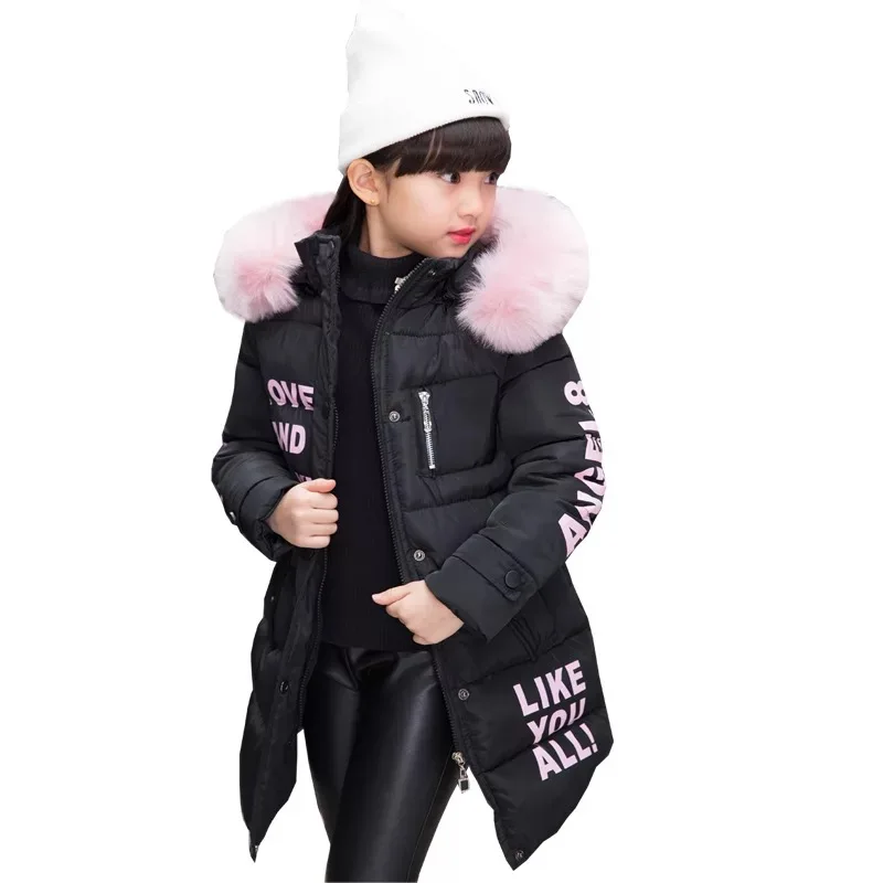 

Children Thick Warm Cotton Padded Winter Coats Children Fur Collar Down Jackets