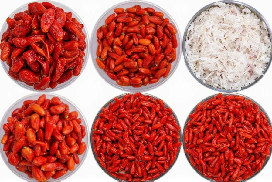 Various preservation methods for small red peppers including drying, pickling, and freezing