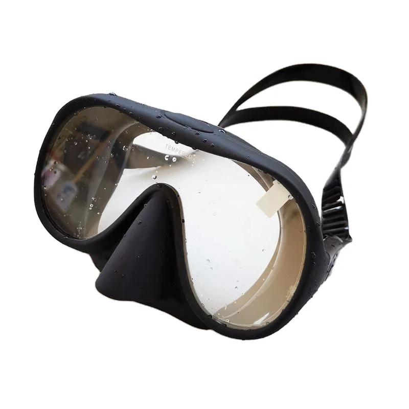 

MK-301 Sea Diving Mask Silicone Adjustable Strap Tempered Glass Wide Vision Anti-fog Diving Mask, Black/blue/yelow/purple/pink