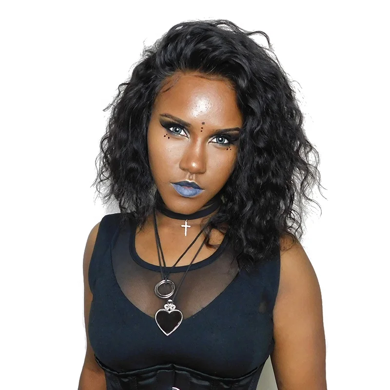 

Loose Wave Human Hair Bob Wig Pixie Cut Brazilian Hair Lace Front Short Wig For Black Women