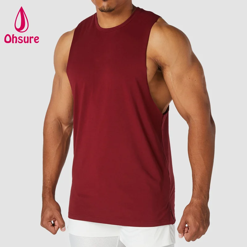 

Wholesale Gym workout muscle Singlets Men Tank Tops Cotton Stringer Bodybuilding Regular fitness vets