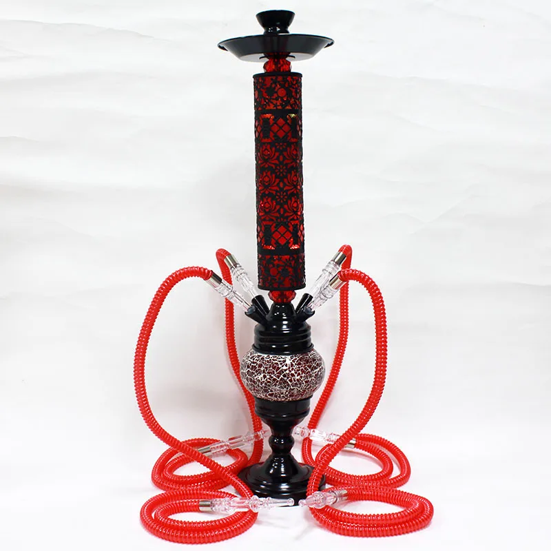 

High Quality 75CM Available Customized Electric 4 Pipe Led Hookah Shisha Music Hookah for Bar Cafe Lounge