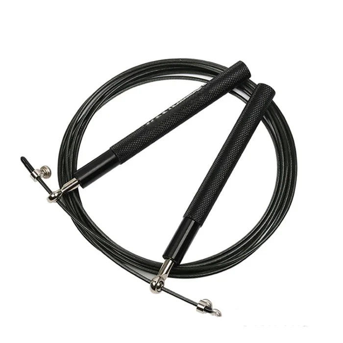 

Speed skipping aluminum alloy handle PVC steel wire rope professional training gym equipment bearing jump rope custom logo