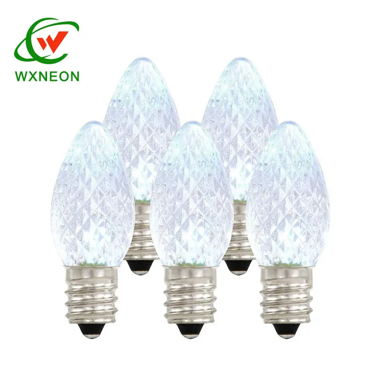 C7 E12 Cool White Christmas Decorative SMD Led Faceted Light Bulb