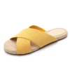 Environmental protection kid suede ladies new fashionable sandals hemp sock wrapped flat womens slippers