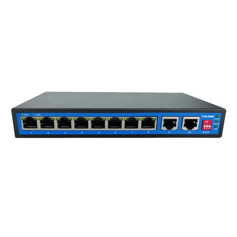 

10/100/1000M 8 Port PoE Gigabit Switch with 2 Gigabit RJ45 Uplink Port 120W