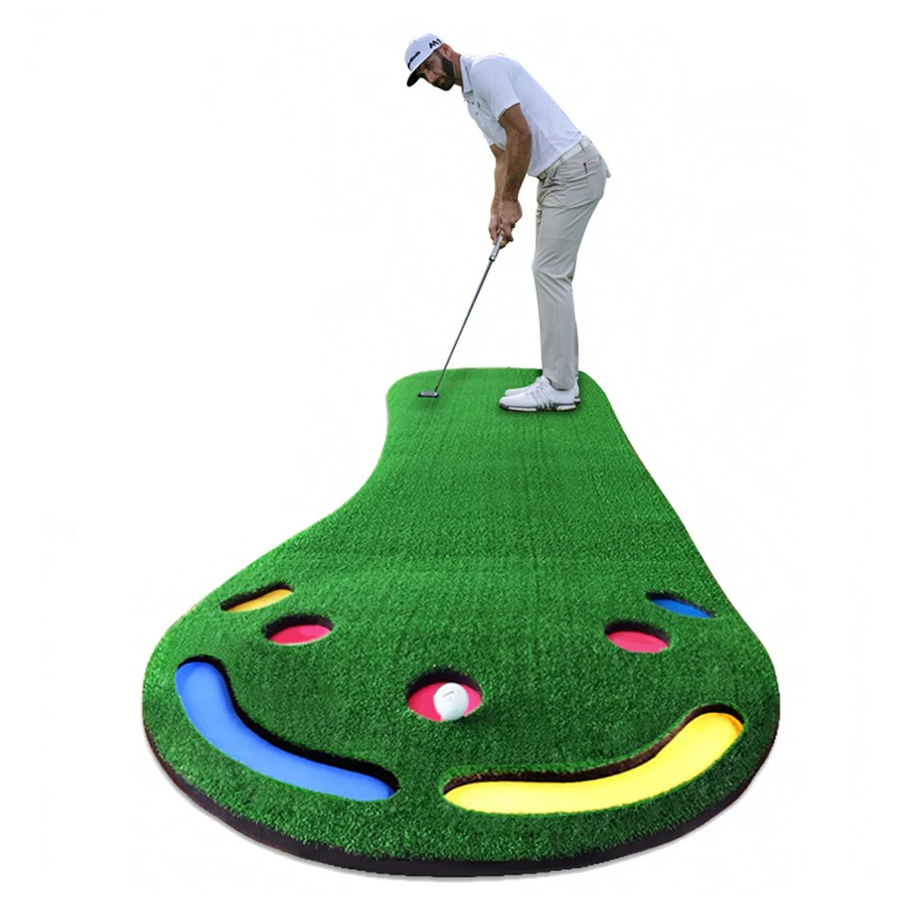 

Golf Mat Putting Green Grassroots Mat for Home Office or Outdoor Use Mini Golf Game Practice Equipment Golf Gift Set