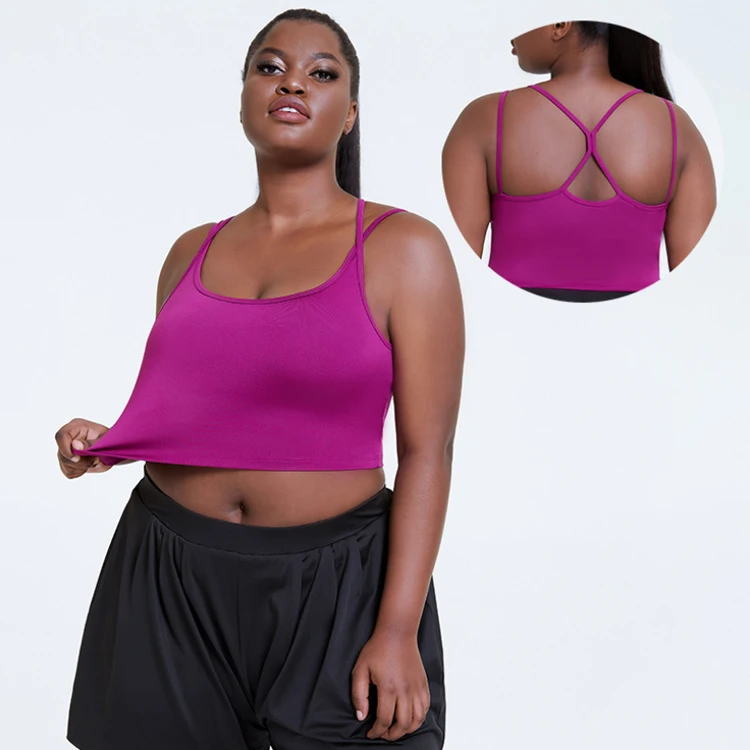 

Fitness Yoga Bra Active Wear Tank Top Crop Bra Women High Impact Plus Size Sport Bra