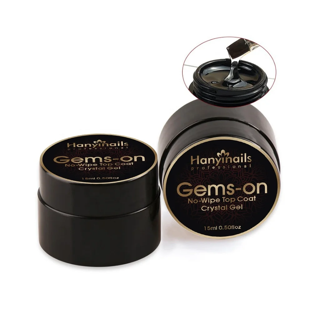 

Private label UV LED thick diamond crystal gel rhinestone gems on nails uv gel