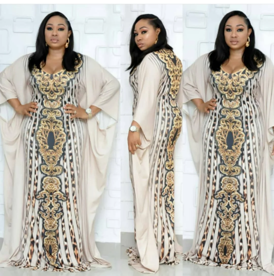 

Plus size women clothing african style fashion print muslim dress abaya dubai clothes women, Picture shown