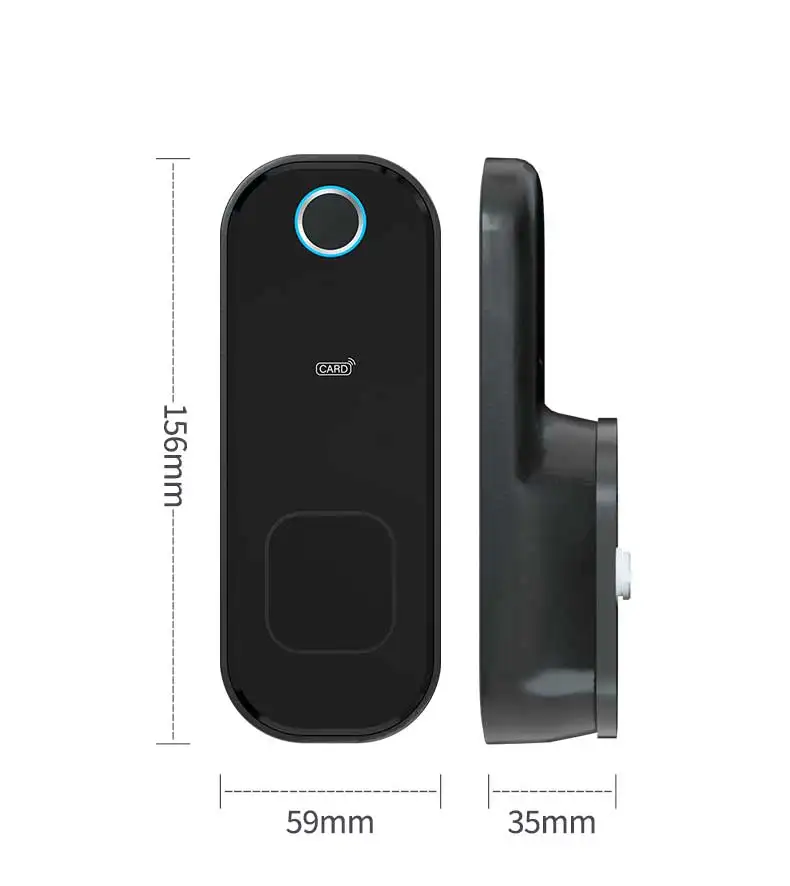 

YOUHE R5 Single Fingerprint Smart Door Lock Access Control With TUYA App And Passcode Card YH-R5 single