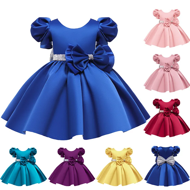 

LZH Kids Evening Party Princess Dress Children Vestido Puff Sleeve Birthday Dress Wedding Flower Girls Dress