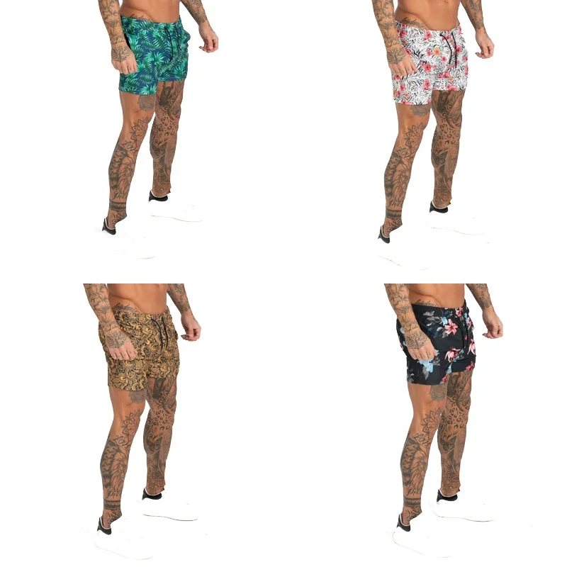 

2020 new fashion high stretch swimming shorts with Pockets beach wear mens Swim Trunks Mesh Lining Men Board Shorts, 4 colors